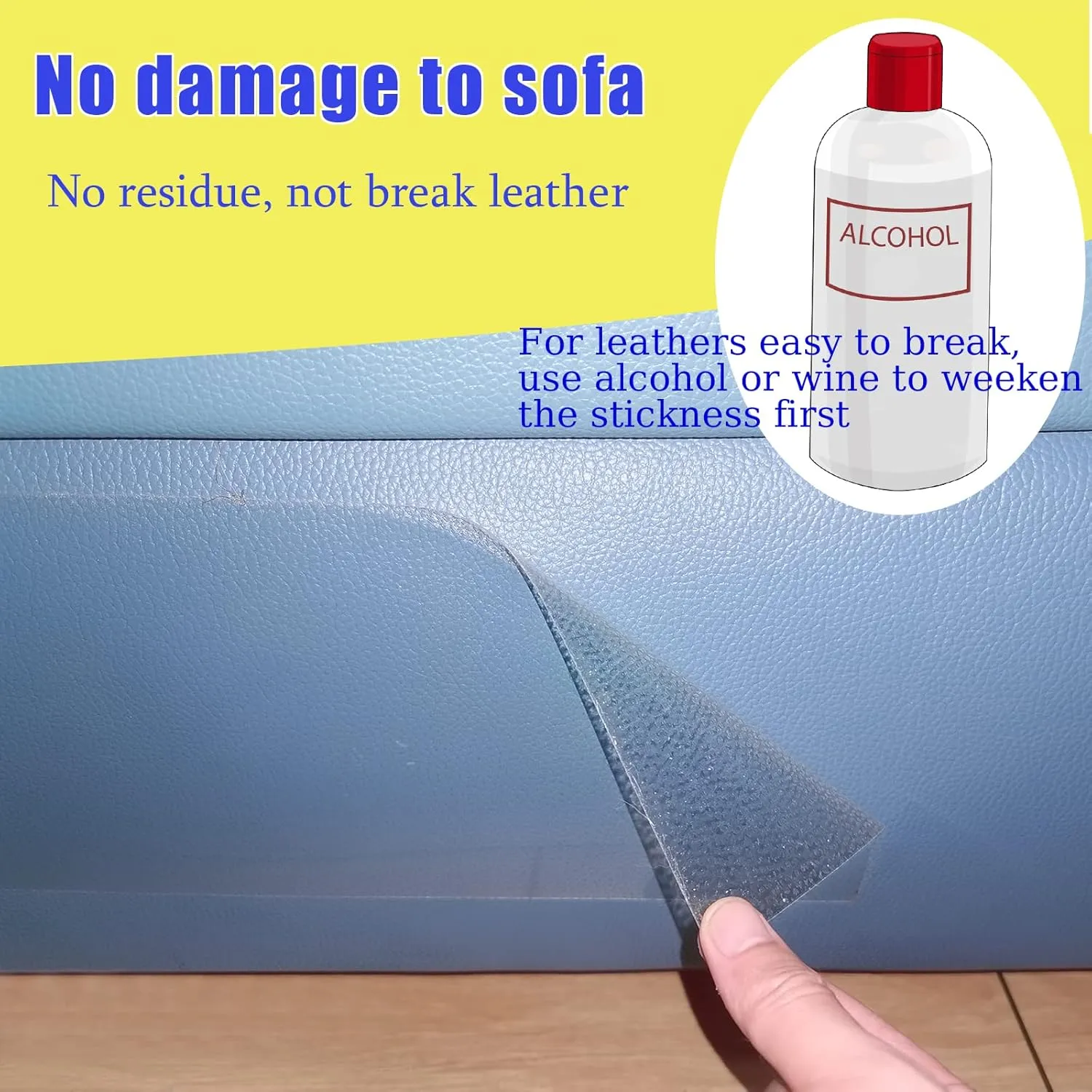 10 PCS Cat Scratch Furniture Protector - Specially Designed for Leather Furniture, Cat Couch Protector Scratching Deterrent, Strong Adhesion, No Residue (10PCS   60 Pins)