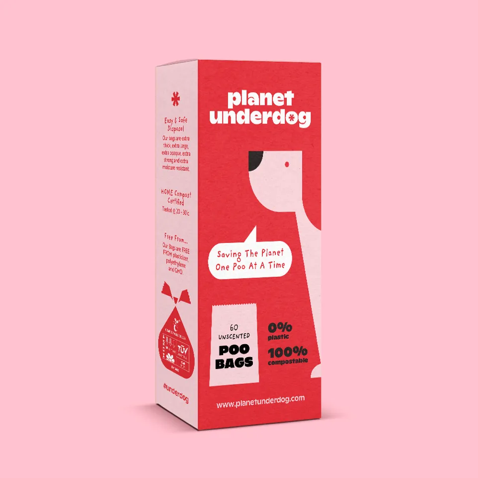 120 Compostable Dog POOP BAGS - Red Box