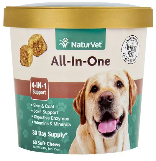 15% OFF: NaturVet All-In-One Soft Chew Supplement For Dogs 60 count