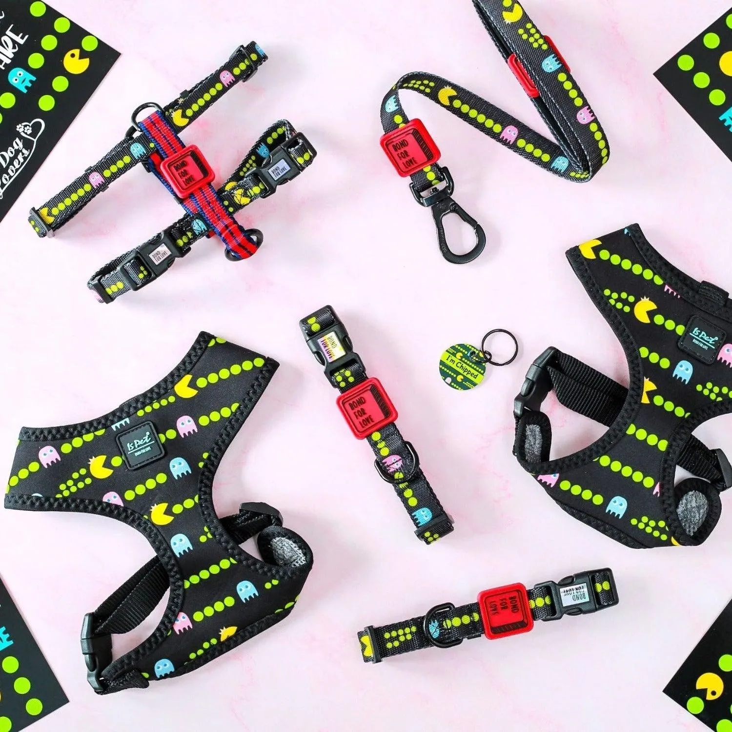 Adjustable Dog Strap Harness - Pac Man
