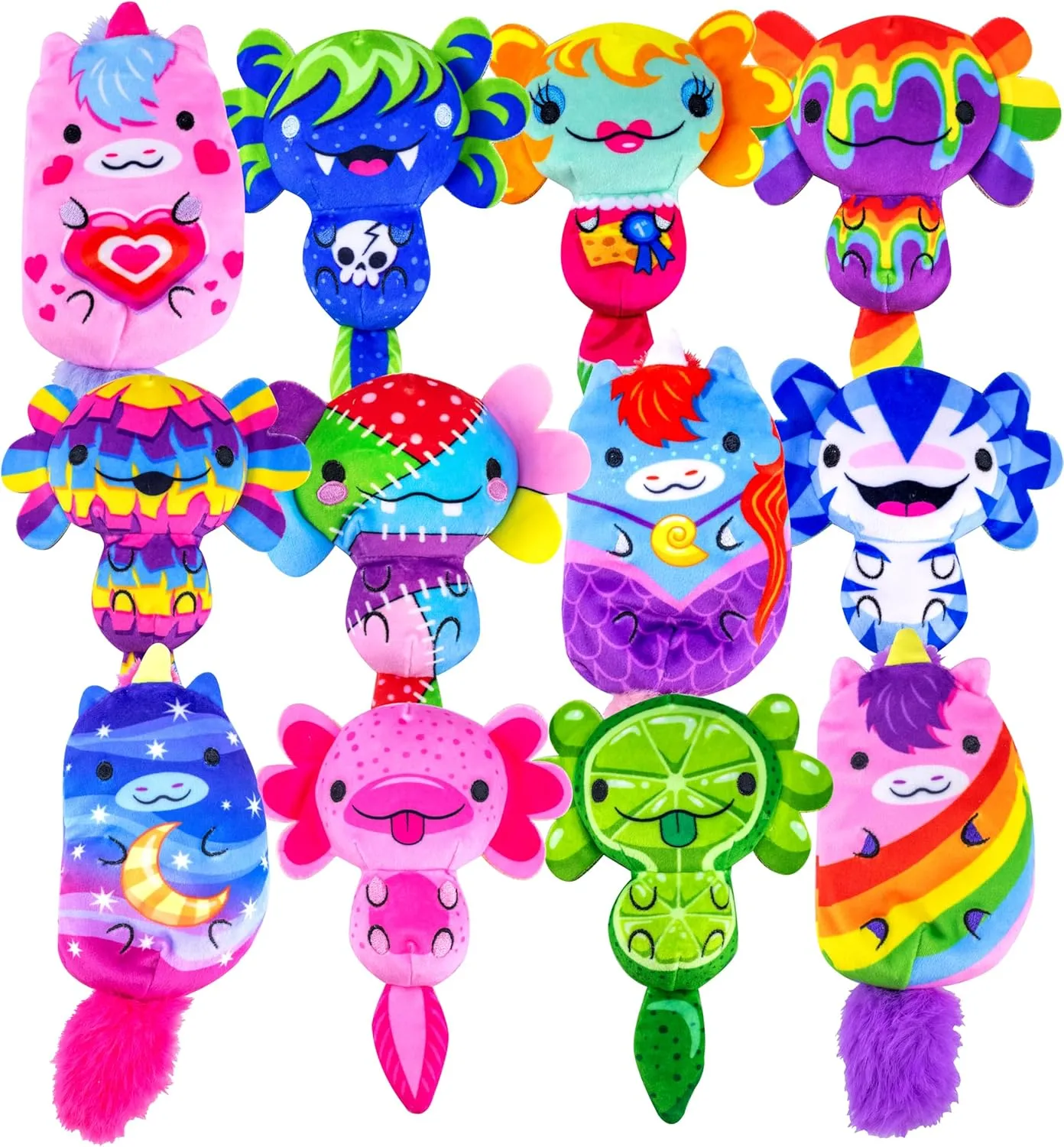 Axolotls vs Unicorns Plushies - Series A 3-Pack Mystery Bags | Super Soft 4" Bean-Filled Plush Collectibles | Perfect for Kids, Teens, & Collectors (Characters Will Vary)