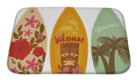 Bath Mat, Surfboards Isolated On White