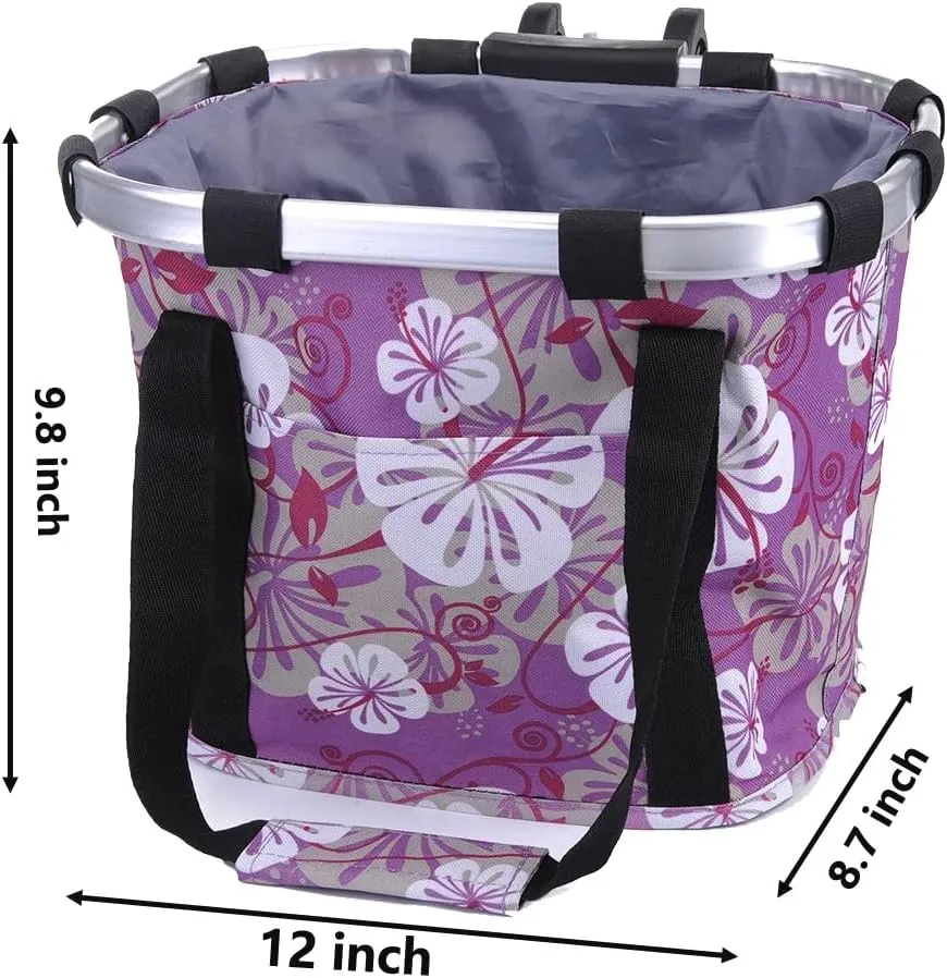 Bike Basket,Dog Bike Basket Front Bicycle Basket for Pets Carrier,Removable Bike Baskets for Women Picnic Shopping So Easy Install
