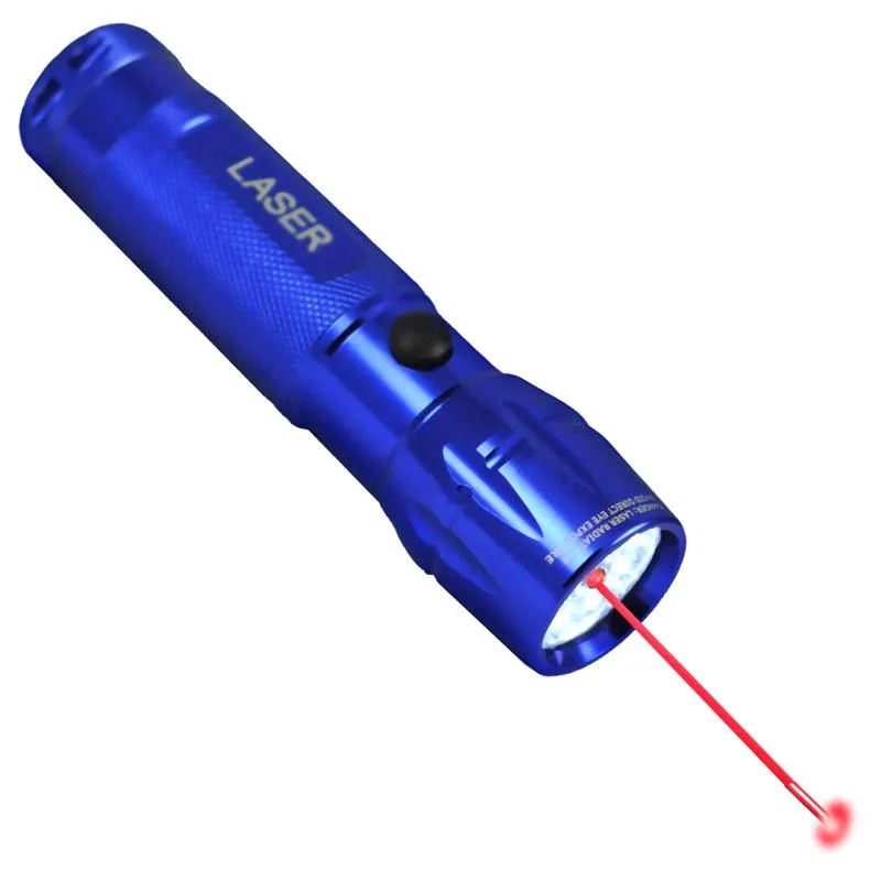Blazing LEDz 8 LED 48 lm Assorted LED Flashlight w/Laser Pointer AAA Battery