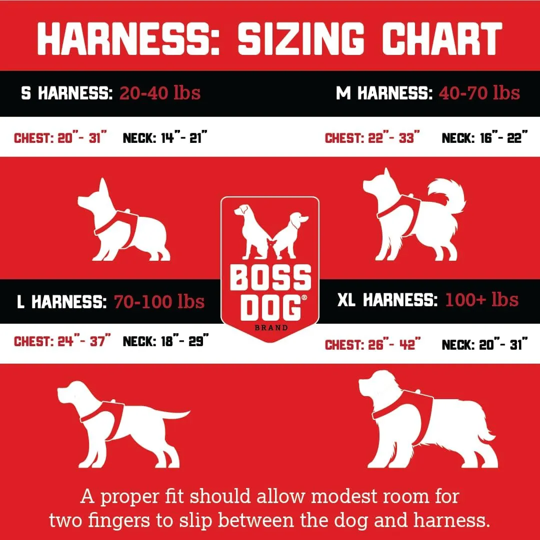 Boss Dog Tactical Harness, Blue, Medium