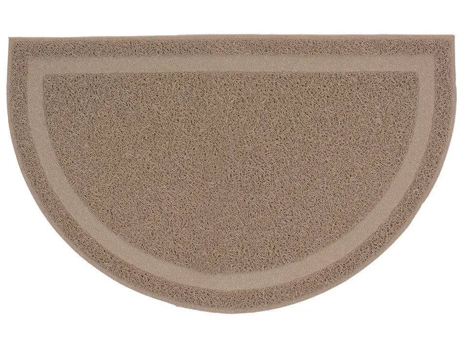 Cat Litter Mat Half-Round 60x37cm grey