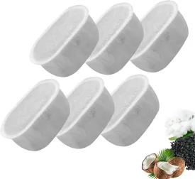 Cat Water Fountain Charcoal Replacement Filters Compatible with W300 W300B W500 Automatic Pet Fountain 67oz/2L & 71oz/2.1L & 118oz/3.5L Dog Water Bowl Drinking Dispenser (6 Pack)