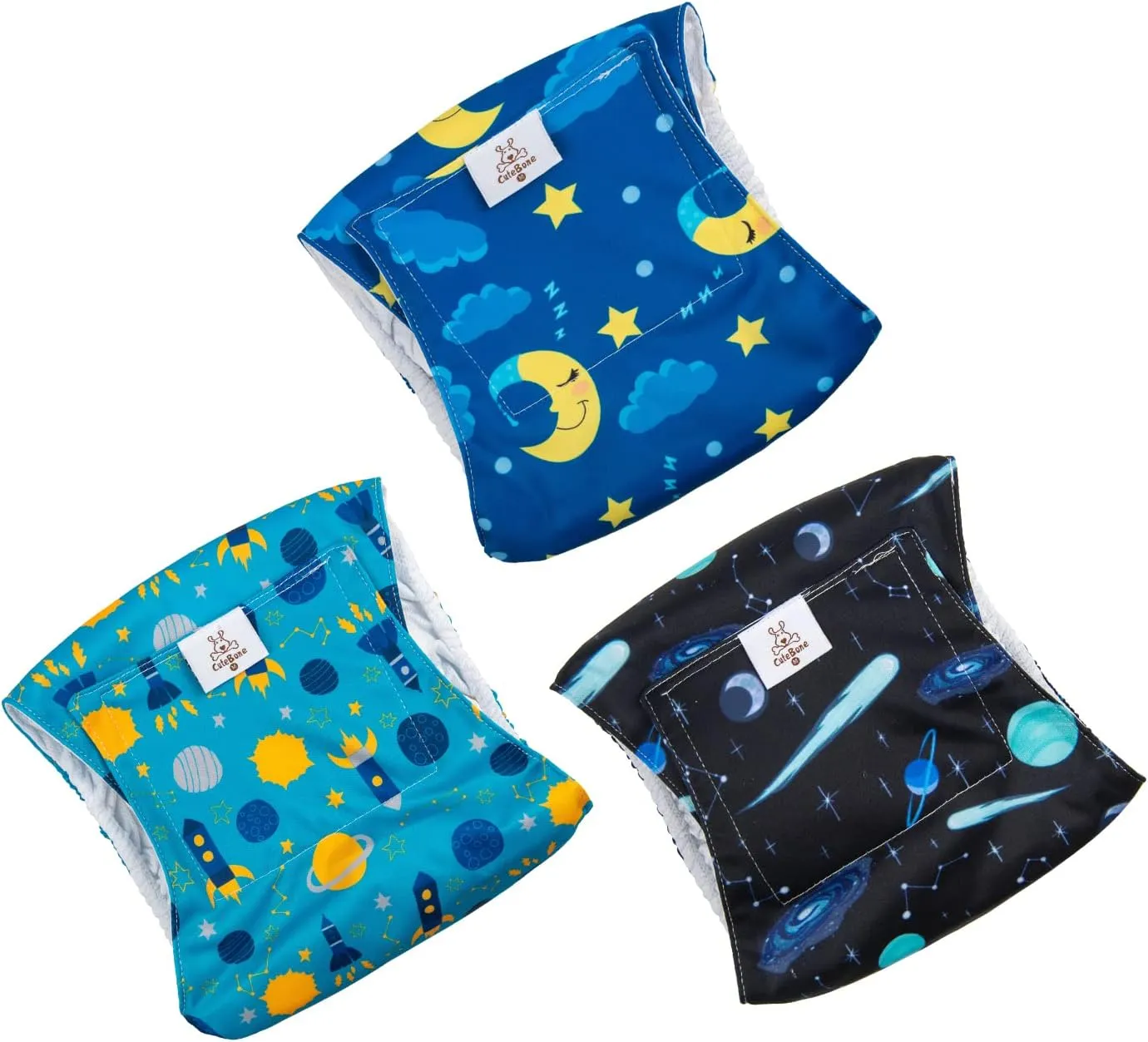 CuteBone Male Dog Diaper Large Reusable for Poop and Pee DM11L