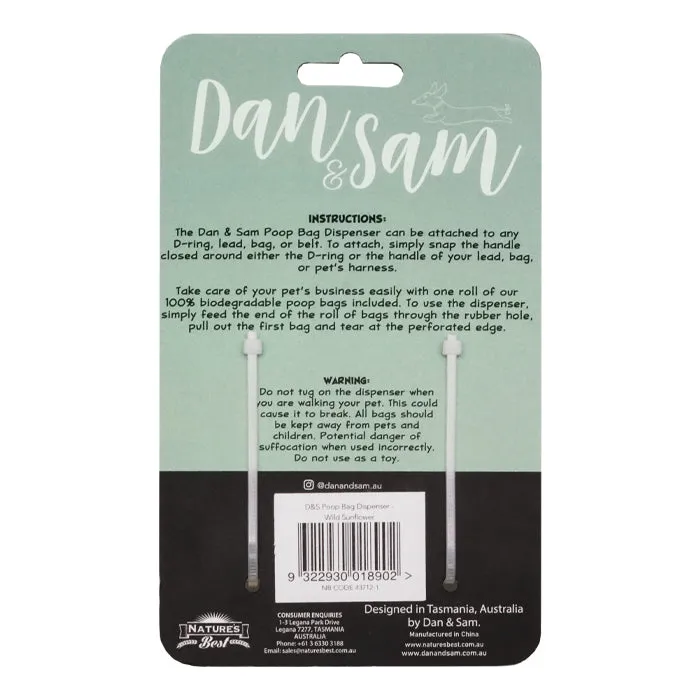 Dan & Sam - Poop Bag Dispenser (Wild Sunflower)