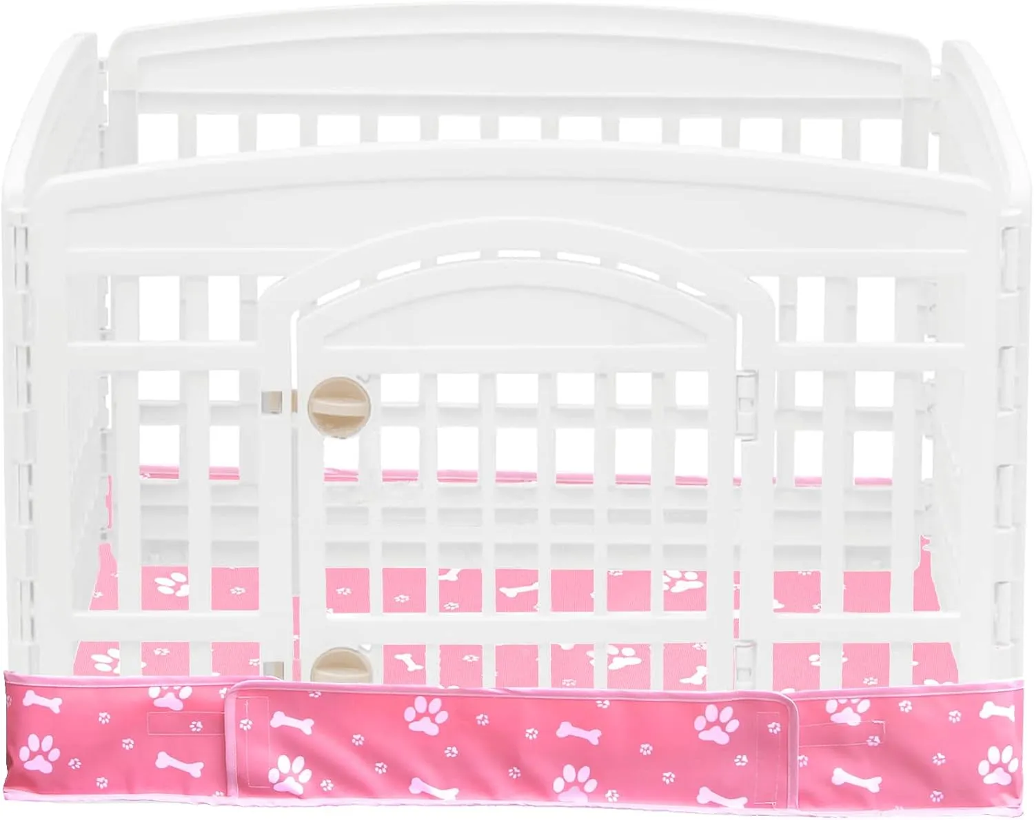 Dog Playpen Bottom Pad Fits for 36 Inch 4 Panels Exercise Pet Playpen, Dog Crate Pad Puppy Playpen Pad, Hoop and Loop Design (Note: Playpen Not Included). -Pink