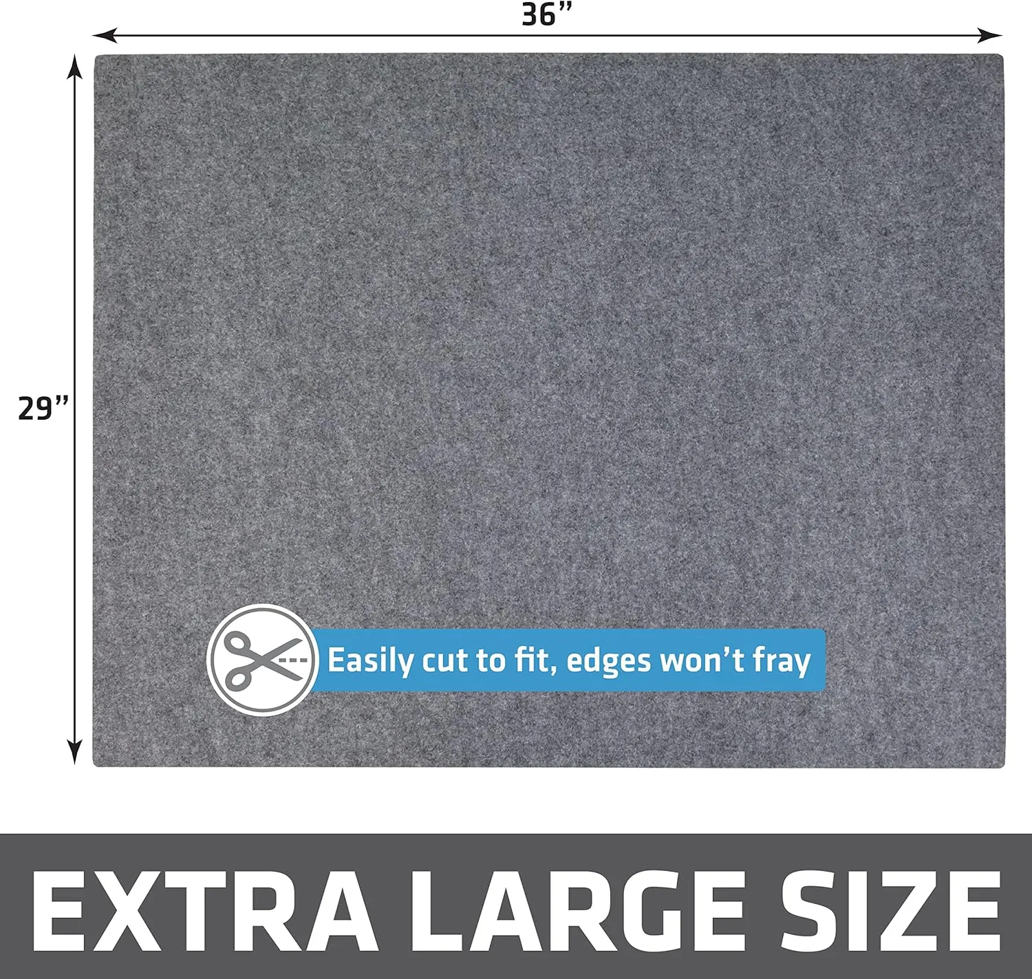 Drymate Original Cat Litter Mat, Contains Mess from Box, Protects Floors, Urine-Proof, Machine Washable, Soft on Kitty Paws, Absorbent, Waterproof (USA Made, Recycled Content) (29x36)(Light Grey)