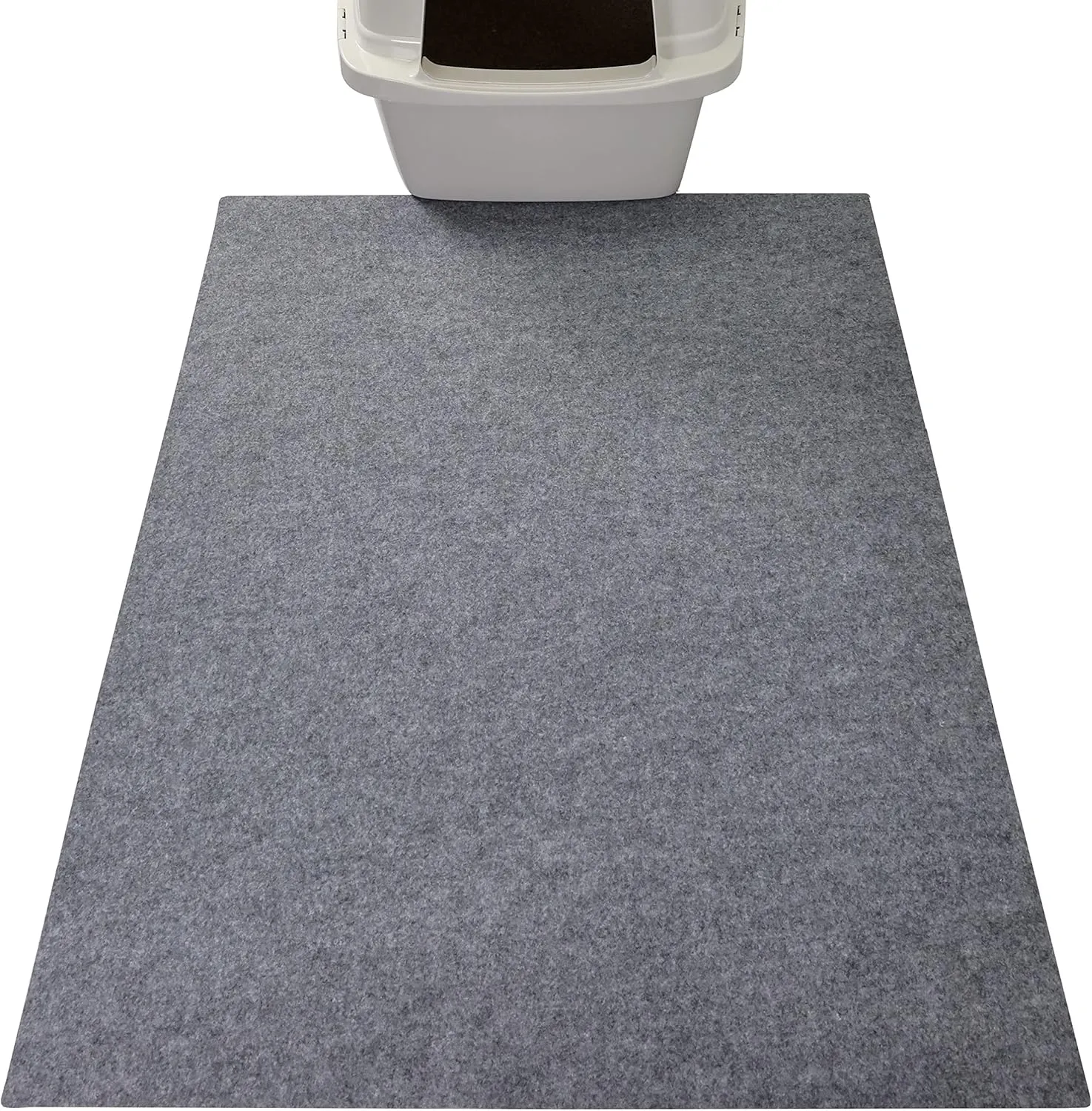 Drymate Original Cat Litter Mat, Contains Mess from Box, Protects Floors, Urine-Proof, Machine Washable, Soft on Kitty Paws, Absorbent, Waterproof (USA Made, Recycled Content) (29x36)(Light Grey)