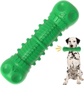Durable Dog Chew Toys for Aggressive Chewers, Large Dogs - Natural Rubber (Green)