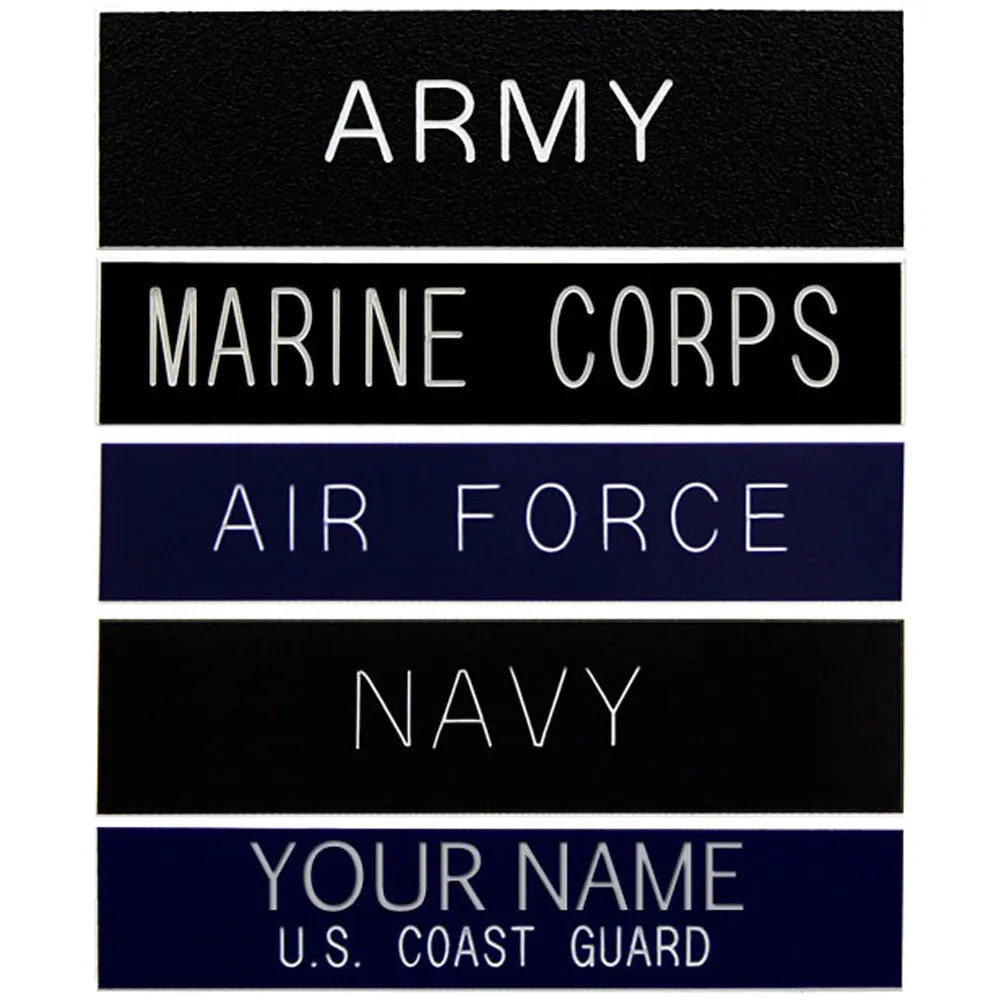 Engraved Plastic Military Name Plates