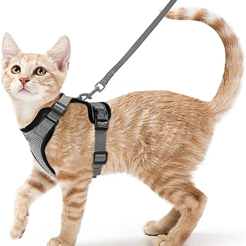 Escape-Proof Cat Harness and Leash – Soft Adjustable Vest for Walking