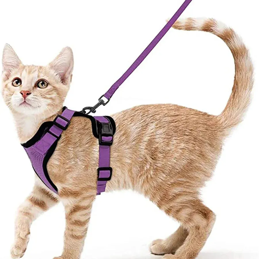 Escape-Proof Cat Harness and Leash – Soft Adjustable Vest for Walking
