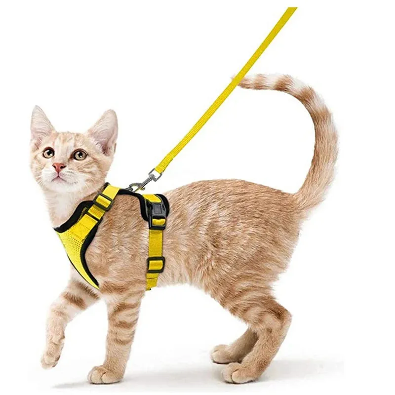 Escape-Proof Cat Harness and Leash – Soft Adjustable Vest for Walking