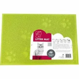 Footprint Cat Litter Mat Green