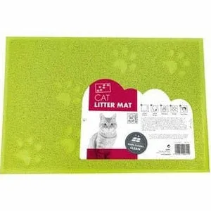 Footprint Cat Litter Mat Green