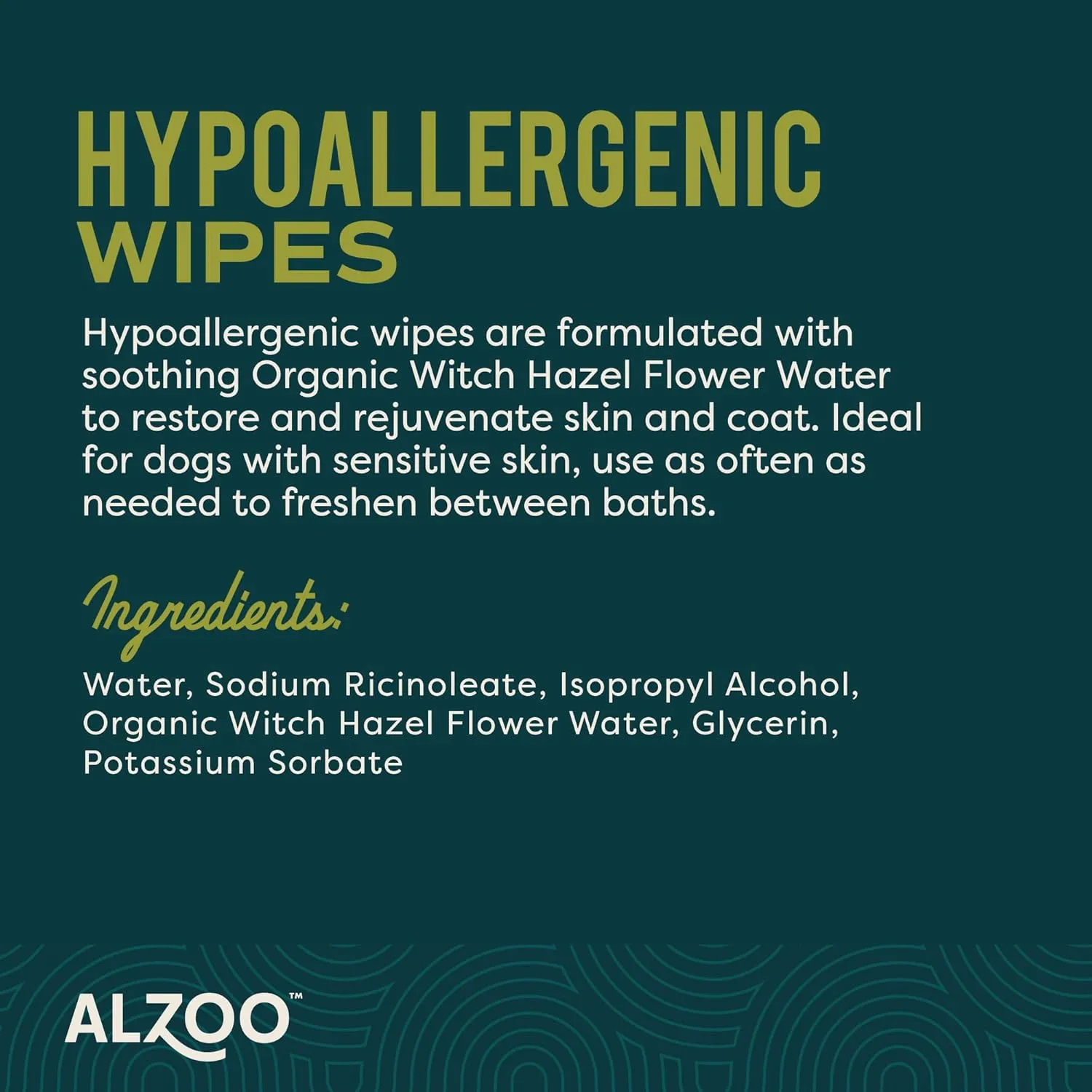 Grooming Hypoallergenic Wipes for Dogs, 100% Plant-Based Active Ingredients, 100 Count