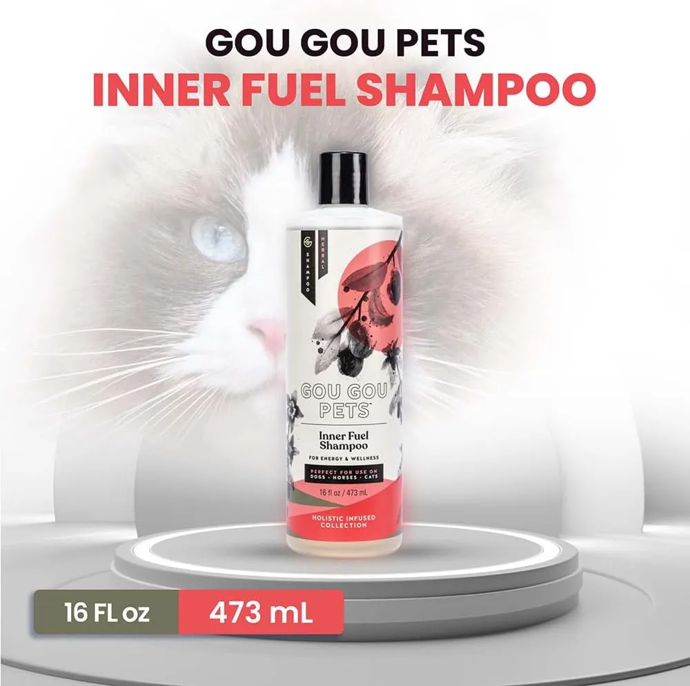 Holistic Natural Derived Goji Berry & Jujube Pet Shampoo: Veterinarian Recommended - Energy & Wellness for Your Dog, Cat and Horse Coat - Made in USA - 16 oz