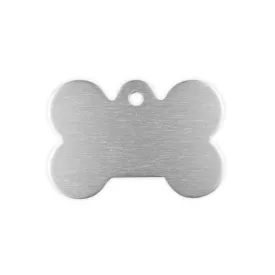ID Name Tag Bone Silver