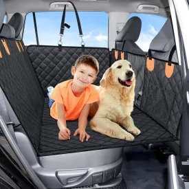 KMF Dog Car Seat Cover for Pets Waterproof Seat CoverBack Seat Extender,Hammock Travel Bed 600DNon-Inflatable Multi-Use Car Bed Mattress,for Cars Truck and SUV (Black)