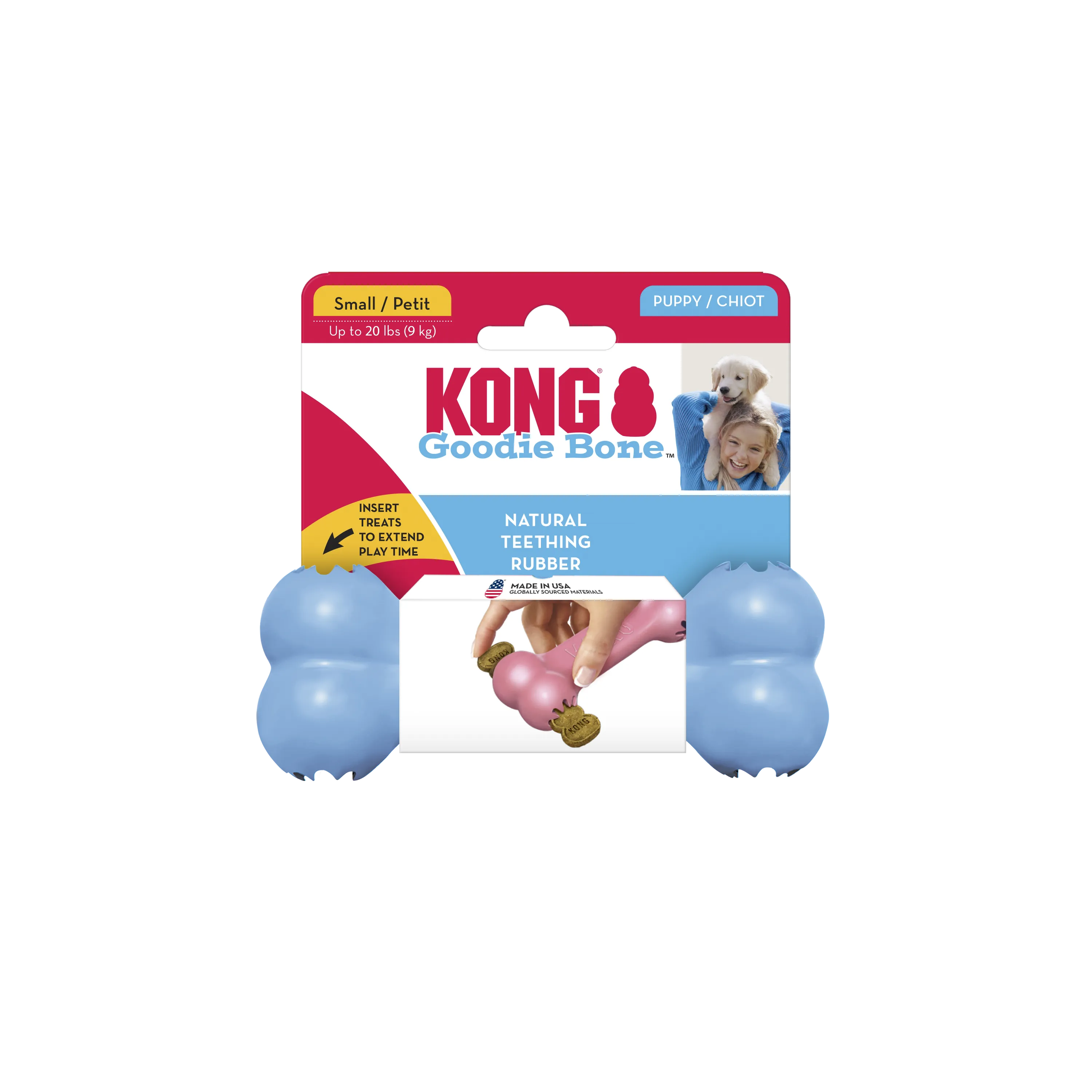 KONG | Puppy Goodie Bone | Dog Chew Toy for Teething Puppies