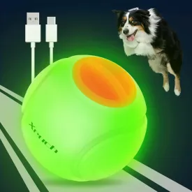 LED Dog Ball Rechargeable, Light Up Dog Ball Toys, Bounce-Activated Durable Fetch Ball, Natural Rubber, Unique Scent, 2.5 inches, for Small & Medium Dogs (Orange)