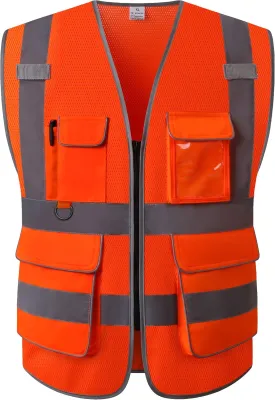 LOHASPRO Safety Vest High Visibility - Mesh Reflective Vest with Pockets for Men & Women - ANSI/ISEA Standards