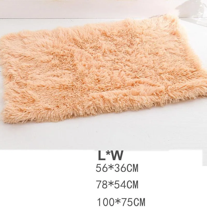 Long Plush Pet Mattress with Removable Washable Cover