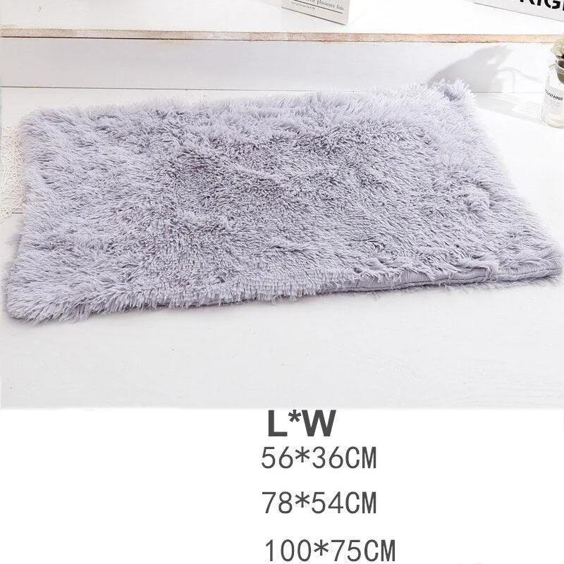 Long Plush Pet Mattress with Removable Washable Cover