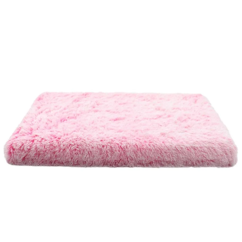 Long Plush Pet Mattress with Removable Washable Cover