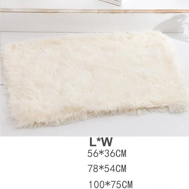 Long Plush Pet Mattress with Removable Washable Cover