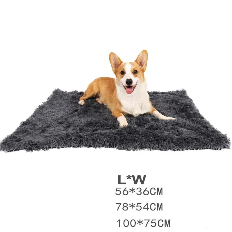 Long Plush Pet Mattress with Removable Washable Cover