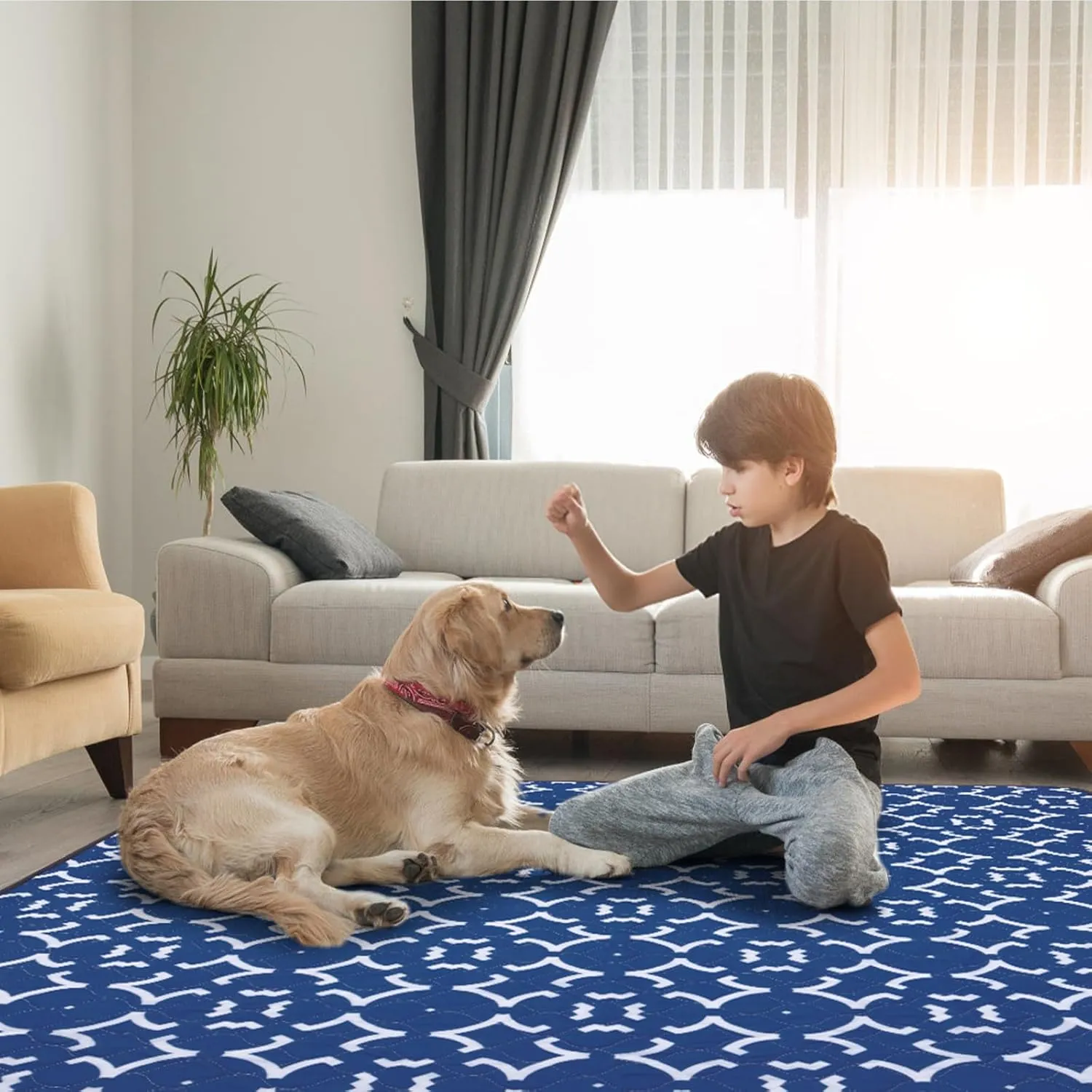 LOOBANI Washable Pee Pads for Dogs 36"x 41": 2 Pack Super Absorbent Reusable Puppy Pads Leakproof Whelping Pad Dog Playpen Mat, Waterproof Non-Slip Dog Training Pads for Floor, Crate, Potty