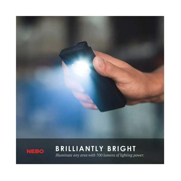 NEBO 6859 SLIM  700-Lumen Rechargeable Power Bank Pocket Light with Built-In Red Laser Pointer