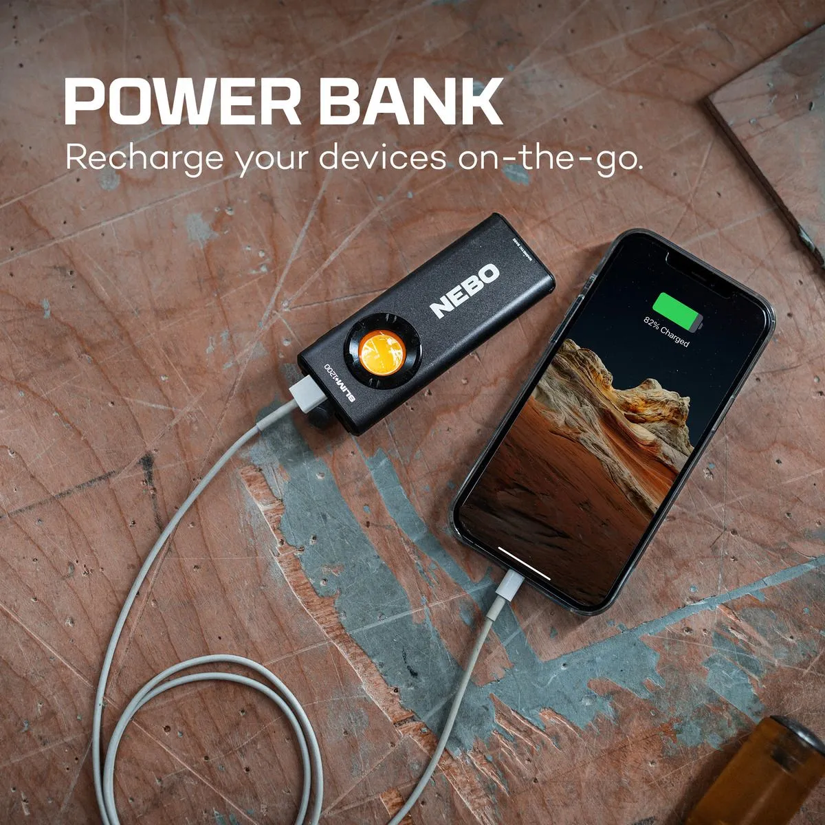 Nebo SLIM  1200 - Powerful Rechargeable Pocket Light with Laser Pointer and Power Bank