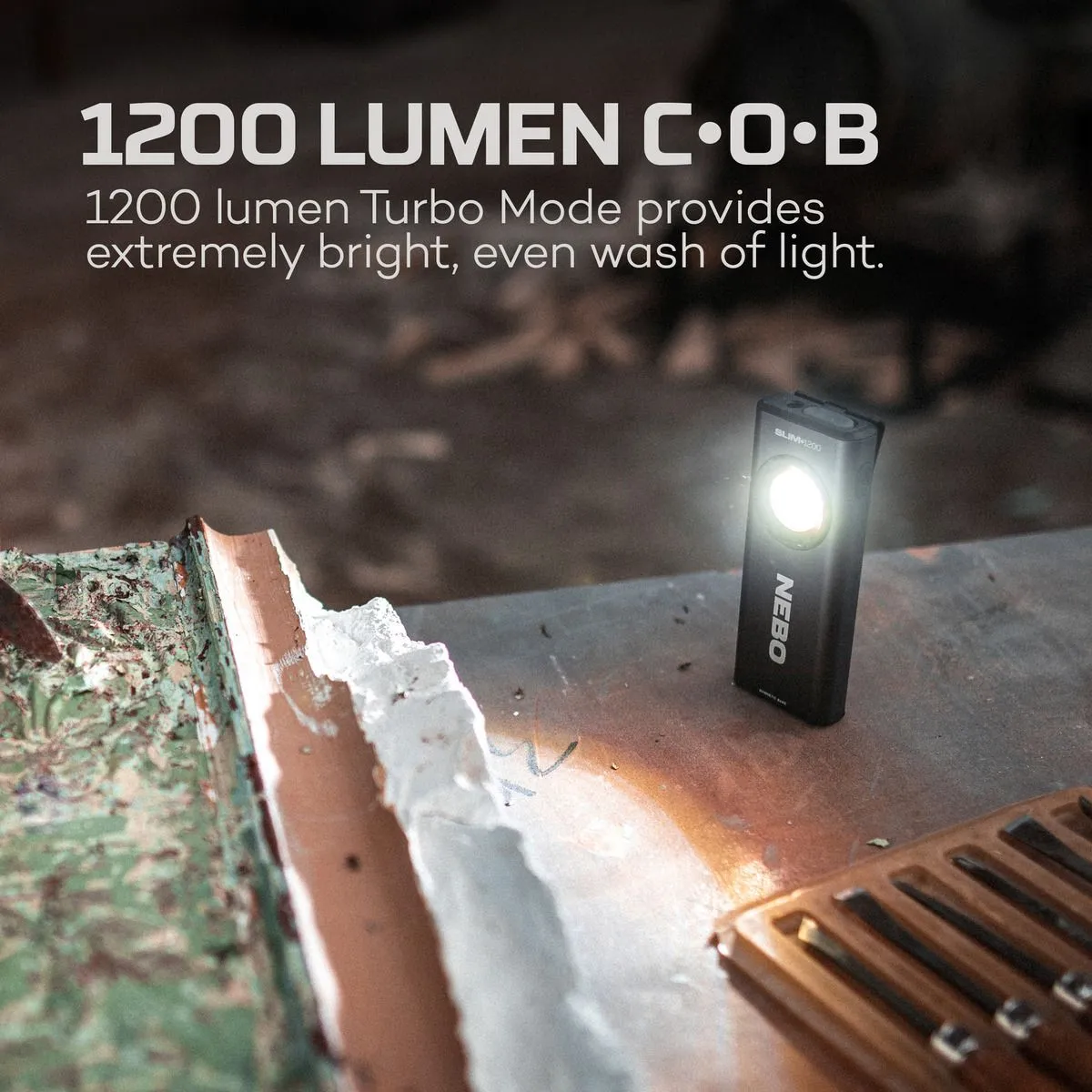 Nebo SLIM  1200 - Powerful Rechargeable Pocket Light with Laser Pointer and Power Bank
