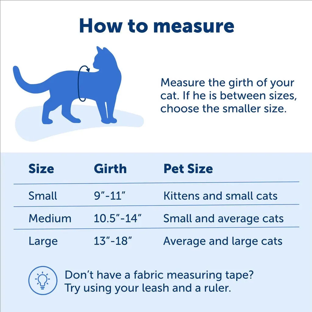 PetSafe Come with Me Kitty Nylon Harness & Bungee Leash for Cats, Lilac/Deep Purple