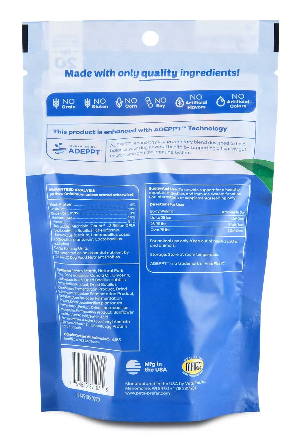 PetsPrefer Probiotic Soft Chews w/ ADEPPT