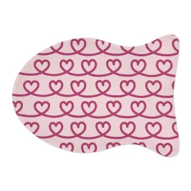 Pink Heart Drawing Pet Feeding Mat Fish Shape Dog/Cat Food Placemat
