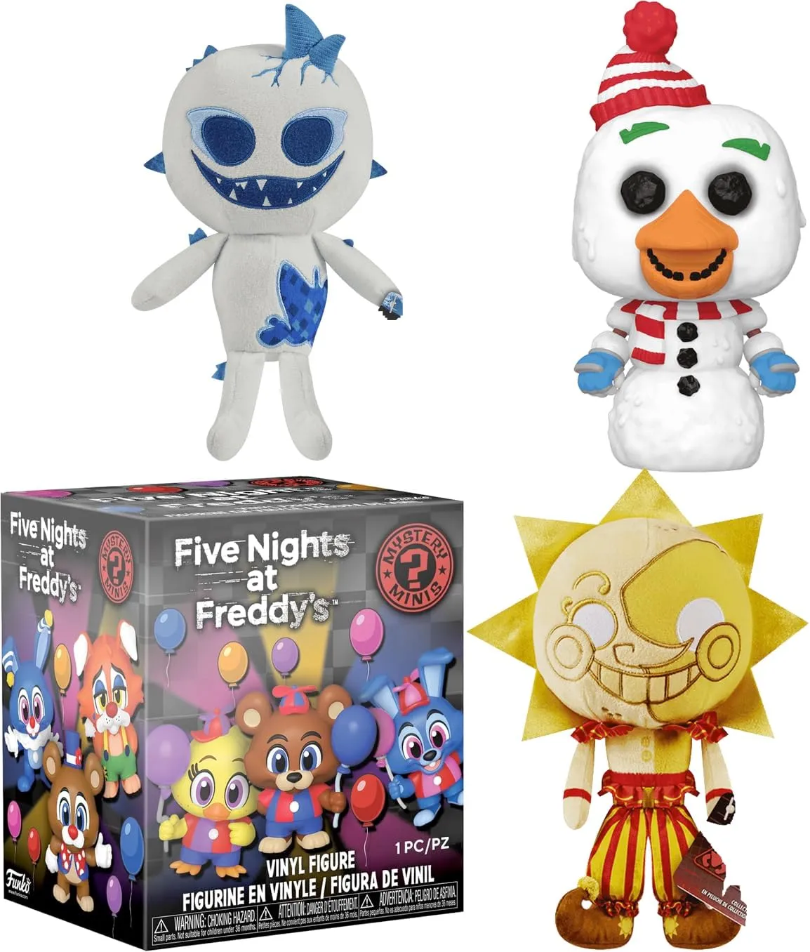 POP Pizza N GO Mystery Minis Figure Blind Bag FNAF Five Nights at Freddy's Bundled with Simulator Character VR Special Delivery Plushie!   Holiday Rock Star Fred Bear   Blind Box 3 Terrifying Items