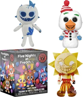POP Pizza N GO Mystery Minis Figure Blind Bag FNAF Five Nights at Freddy's Bundled with Simulator Character VR Special Delivery Plushie!   Holiday Rock Star Fred Bear   Blind Box 3 Terrifying Items