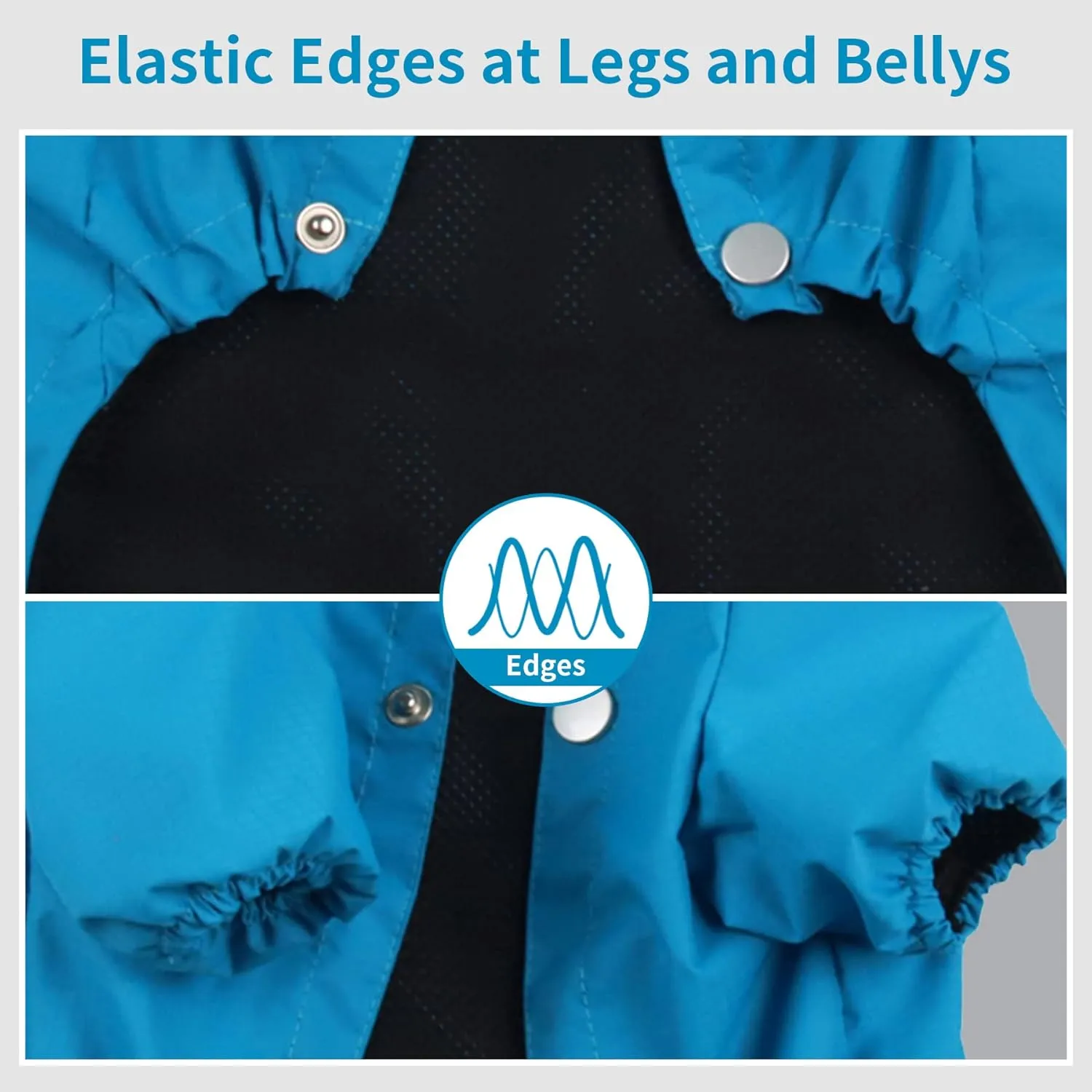 Premium Dog Raincoat with Hood for Extra Small Dogs,Outdoor Sports Waterproof Dog Rain Jacket,Puppy Raincoat with Pockets,Blue XS