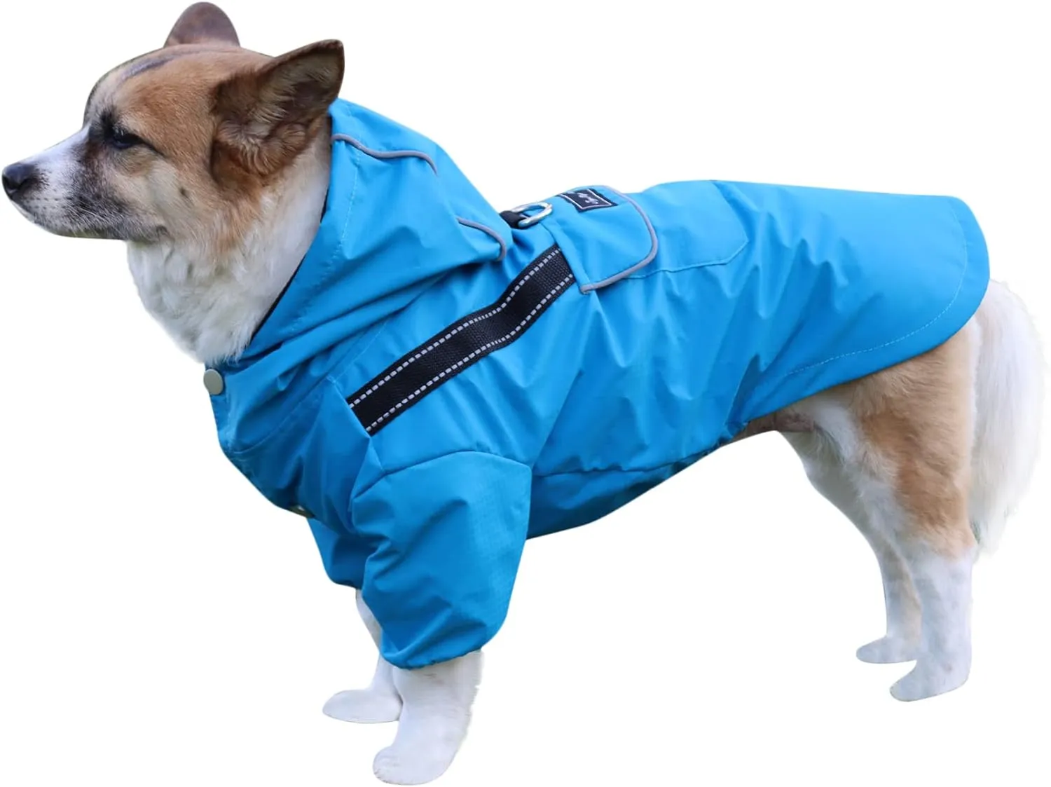 Premium Dog Raincoat with Hood for Extra Small Dogs,Outdoor Sports Waterproof Dog Rain Jacket,Puppy Raincoat with Pockets,Blue XS