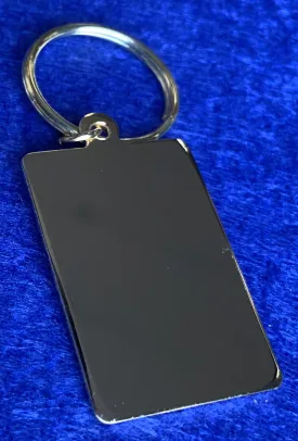 Rectangular Gold Plated Key Fob Engraved Personalised