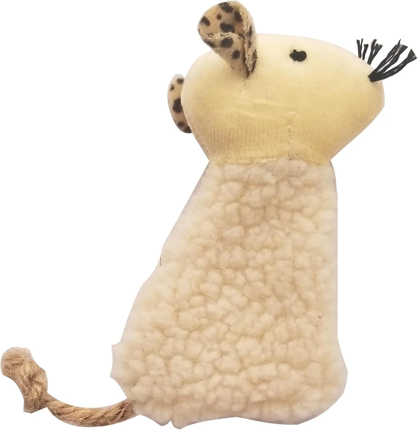 Refillable Mouse Toy Stuffed with Your Choice of 5 Different Cat Drugs (Tatarian Honeysuckle, Silver Vine, Valerian Root, Lemongrass, Catnip) (White, Organic Valerian Root/Organic Lemongrass)