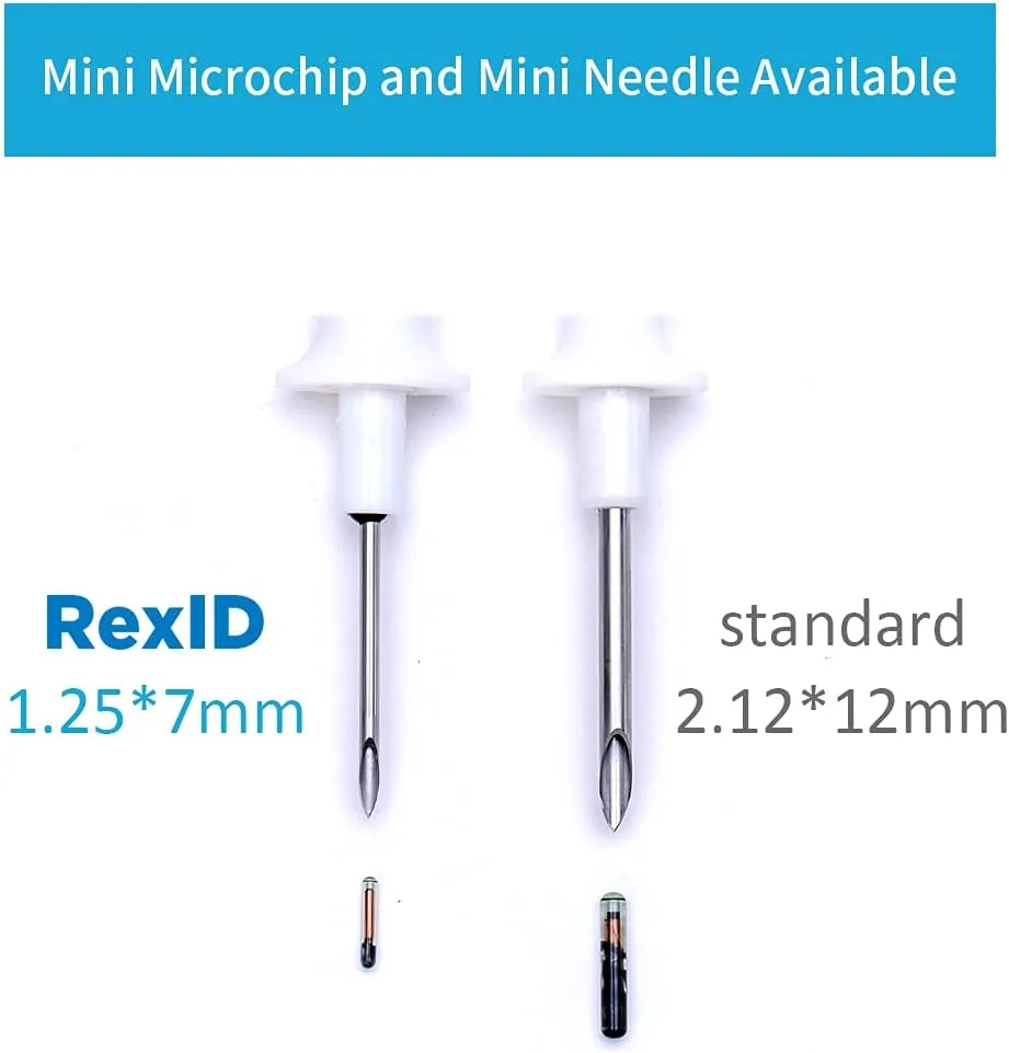 RexID 1.25mm7mm Pet Microchip Implant Kit Together with Smart ID Tag for Connecting Pet Owner Immediately by Anybody Anywhere with Mobile Phone (1, Pet Microchip Kit)