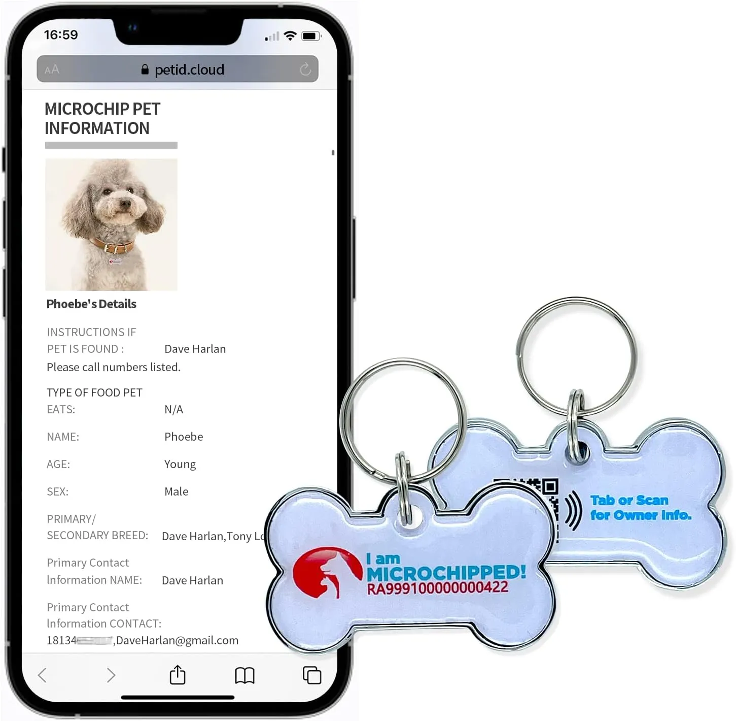 RexID 1.25mm7mm Pet Microchip Implant Kit Together with Smart ID Tag for Connecting Pet Owner Immediately by Anybody Anywhere with Mobile Phone (1, Pet Microchip Kit)
